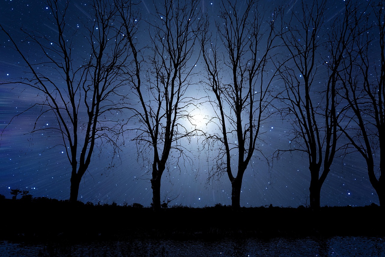 Immagine evocativa con frasi profonde per augurare buonanotte, ispirata ai pensieri notturni.