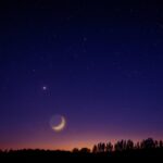 Immagine di una dolce buonanotte con stelle e cielo notturno, ideale per augurare sogni sereni.